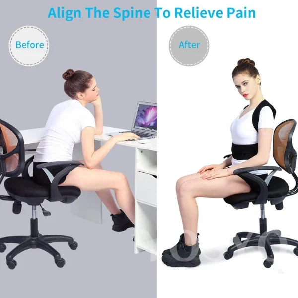 Posture Corrector for Men and Women Back Posture Brace Clavicle Support Stop Slouching and Hunching Adjustable Back Trainer - Image 3