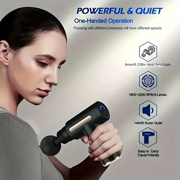 Fascial Gun Muscle Massage Gun Deep Tissue Muscle Handheld Percussion Massager For Body Back And Neck Leg - Image 2