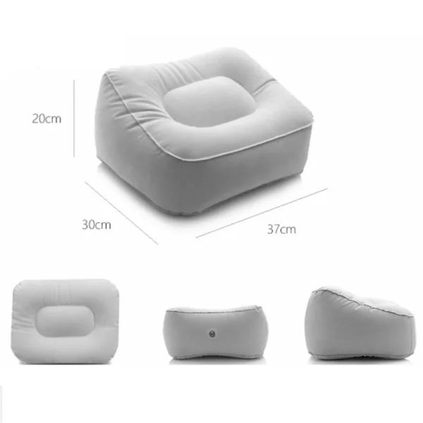 Inflatable Soft Footrest Pillow PVC Inflatable Foot Rest Pillow Cushion Air Travel Office Home Leg Up Relaxing Feet Almohada - Image 6