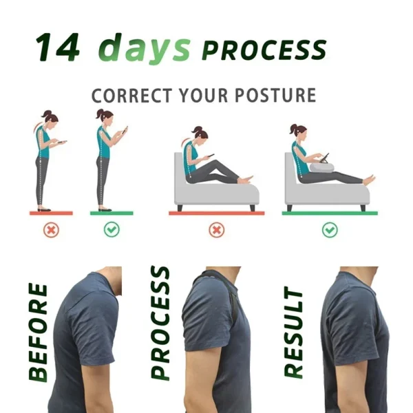 Back Posture Correction Belt Hunchback Corrector Adult Men and Women Sitting Posture Correction Belt Shoulder Straight Back - Image 3