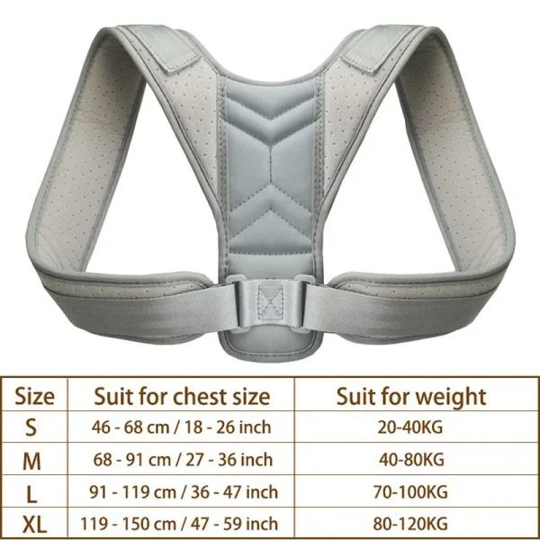 Posture Corrector Unisex Adjustable For Clavicle  Spine Support Belt Reshape Your Body Home Office Sport Upper Back Neck Brace - Image 2