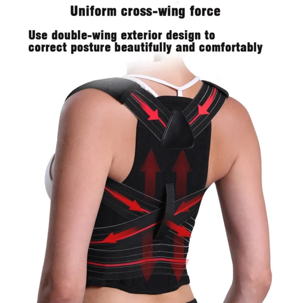 Posture Corrector Back Posture Brace Clavicle Support Stop Slouching and Hunching Adjustable Back Trainer Home Gym Office School - Image 4