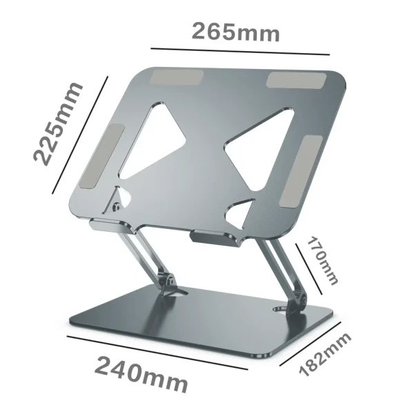 JOMAA Aluminum Alloy Adjustable Laptop Stand Ergonomic Notebook Riser Holder Computer Stand Compatible with Laptops Tablet - Image 6