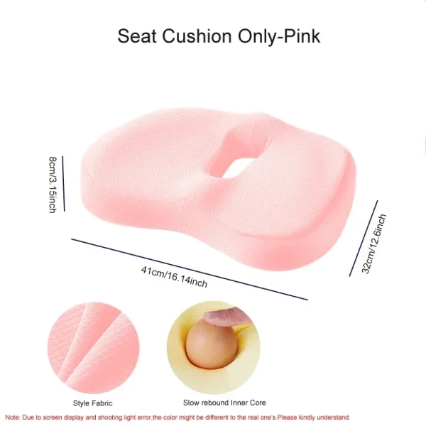 Memory Foam Seat Cushion Waist Back Support Pillow Set Orthopedic Ergonomic Coccyx Relief Hip Lumbar Pad for Office Chair Car - Image 11