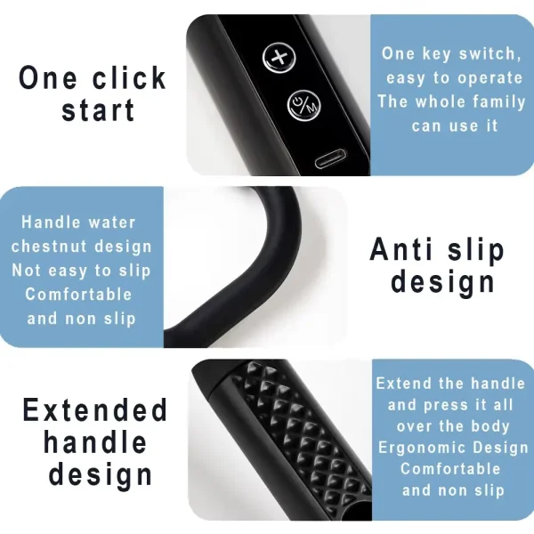 Portable Fascial Massage Gun Electric Percussion Pistol Massager Body Relaxation With LED Touch Screen 4Replaceable Massage Head - Image 5