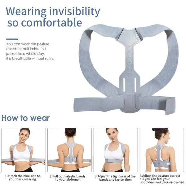 Adjustable Back Brace for Both Male and Female Use in Posture Correction to Prevent Hunchback in Aitting Posture - Image 6