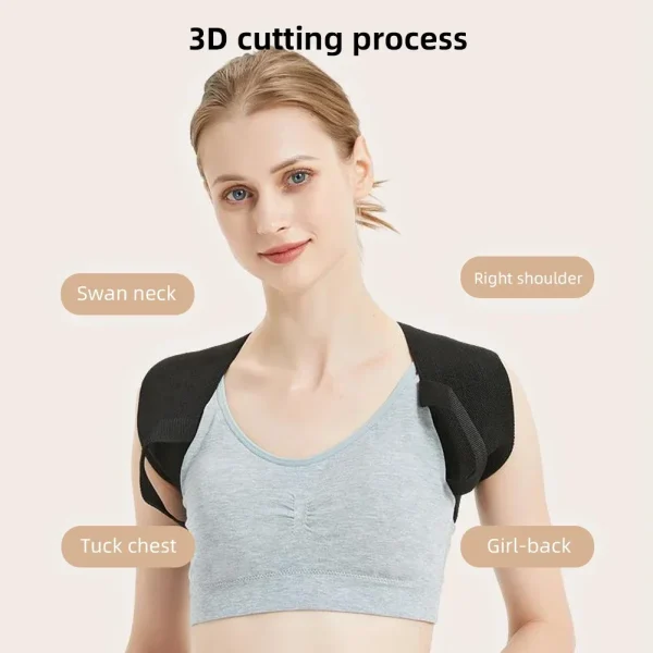 Posture Corrector for Women and Men, Adjustable Back Brace Shoulder Posture Brace, Back Straightener Posture Middle Upper Spine - Image 3