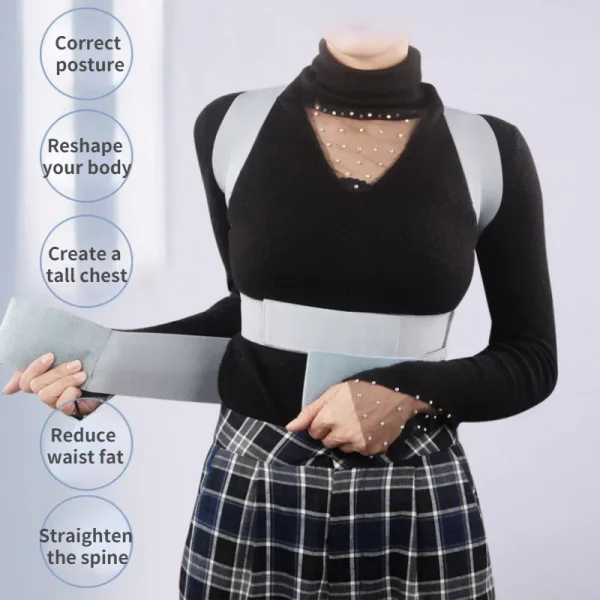 Posture Corrector Adjustable Back Support MenWomen Back Clavicle Spine Shoulder Correction Brace Belt Strap Comfortable - Image 5