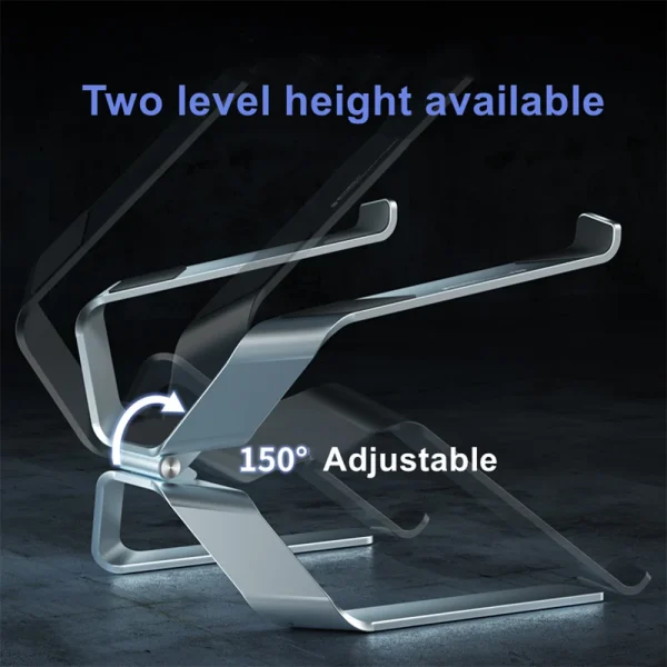 Laptop Stand Adjustable Aluminum Alloy Notebook Tablet Stand Up to 17.3 Inch Laptop Portable Fold Holder Cooling Bracket Support - Image 2