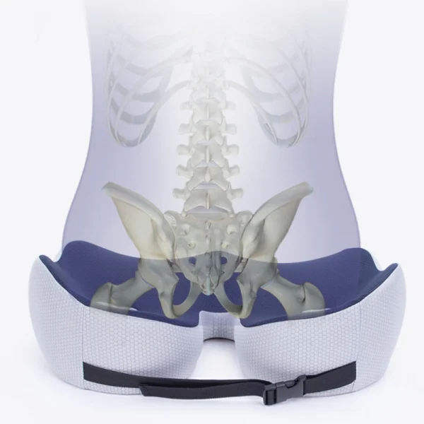 Portable Memory Foam Seat Cushion U-Shaped Office Car Airplane Pillow Back Support Pain Relief Pillow Ergonomic Body Support - Image 3