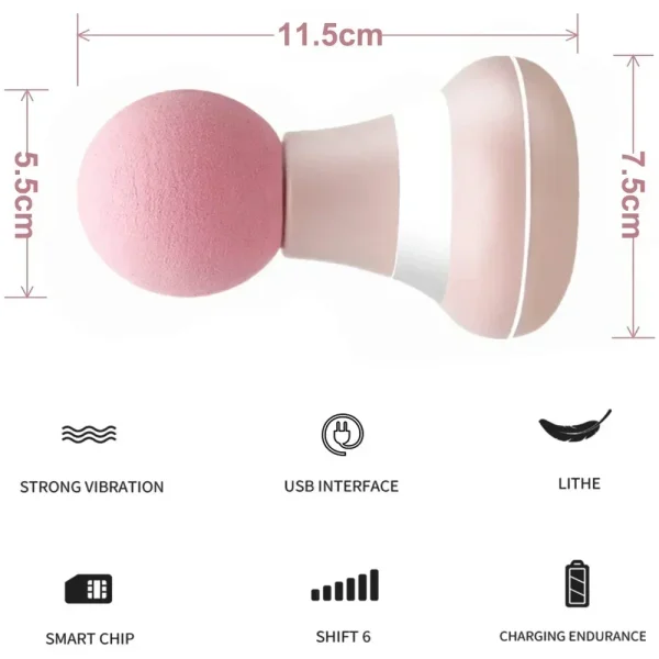 Mini Portable Massage Gun Deep Tissue Percussion Handheld Muscle Massager for Athletes Body Back Pain Relief - Image 4