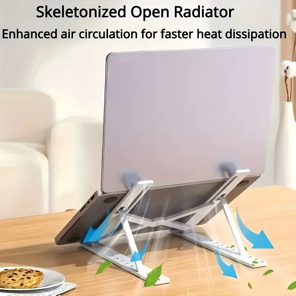 Laptop stand, seven adjustable levels, foldable laptop desktop heightening and cooling tablet support stand - Image 3