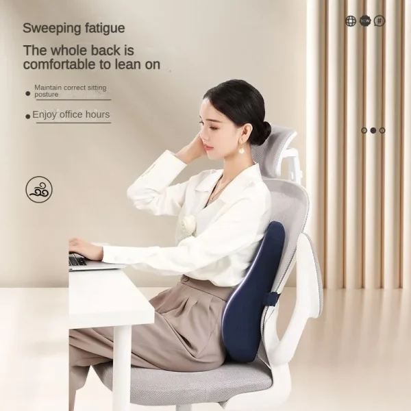 Memory Foam Seat Cushion Waist Back Support Pillow Set Orthopedic Ergonomic Coccyx Relief Hip Lumbar Pad for Office Chair Car - Image 6
