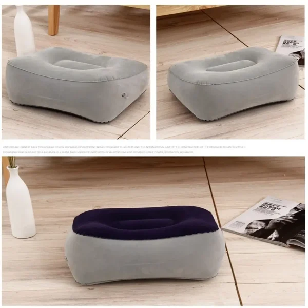 Inflatable Soft Footrest Pillow PVC Inflatable Foot Rest Pillow Cushion Air Travel Office Home Leg Up Relaxing Feet Almohada - Image 5