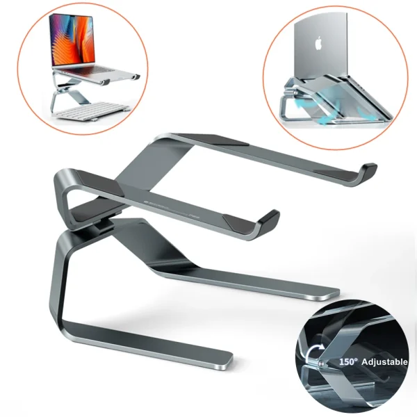 Laptop Stand Adjustable Aluminum Alloy Notebook Tablet Stand Up to 17.3 Inch Laptop Portable Fold Holder Cooling Bracket Support - Image 6