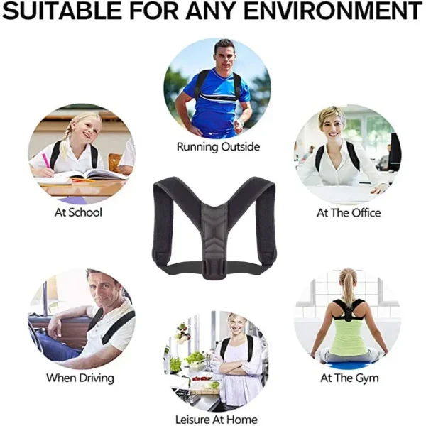 Back Posture Correction Belt Hunchback Corrector Adult Men and Women Sitting Posture Correction Belt Shoulder Straight Back - Image 5