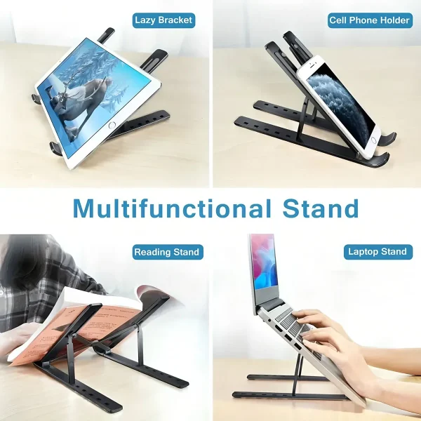 Laptop stand, seven adjustable levels, foldable laptop desktop heightening and cooling tablet support stand - Image 2