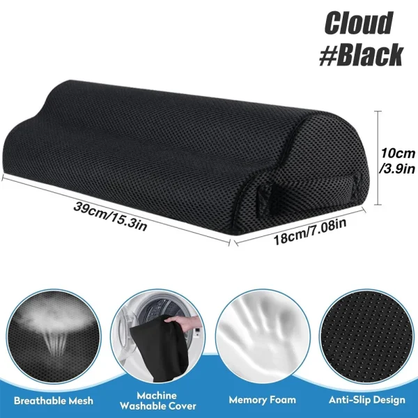Foot Rest for Under Desk At Work,Office Desk Accessories -Foot Stool for Office, Car, Home To Foot Support & Relax Ankles, Black - Image 9