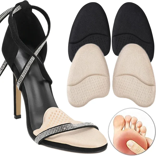 Forefoot Insert Cushion Pads Women Soft Orthopedic Insoles High Heels Insoles Anti-slip Foot Pain Relief Pads Gel Shoe Insert