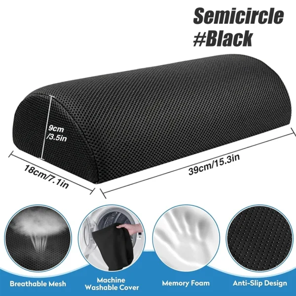 Foot Rest for Under Desk At Work,Office Desk Accessories -Foot Stool for Office, Car, Home To Foot Support & Relax Ankles, Black - Image 8