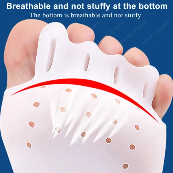 Five Toe Separator Hallux Valgus Corrector Thickened Forefoot Cushion Pressure Relief Massage Toe Overlap Corrector Pad Care - Image 3
