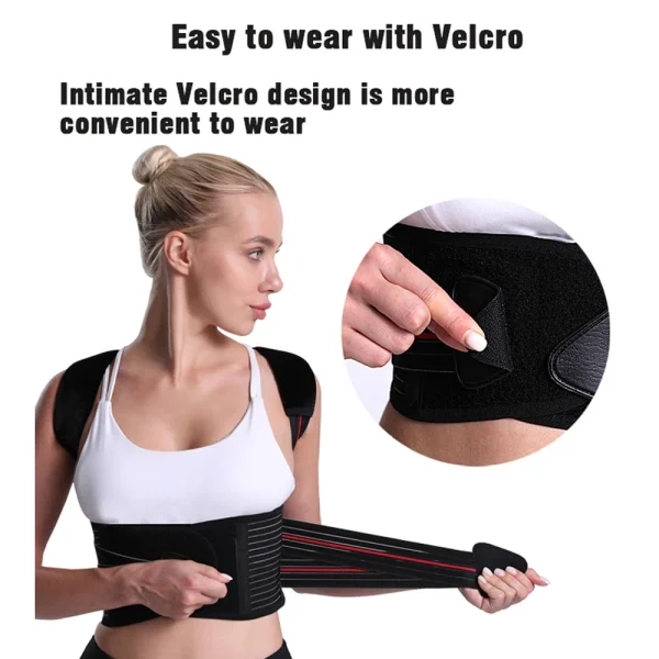 Posture Corrector Back Posture Brace Clavicle Support Stop Slouching and Hunching Adjustable Back Trainer Home Gym Office School - Image 6