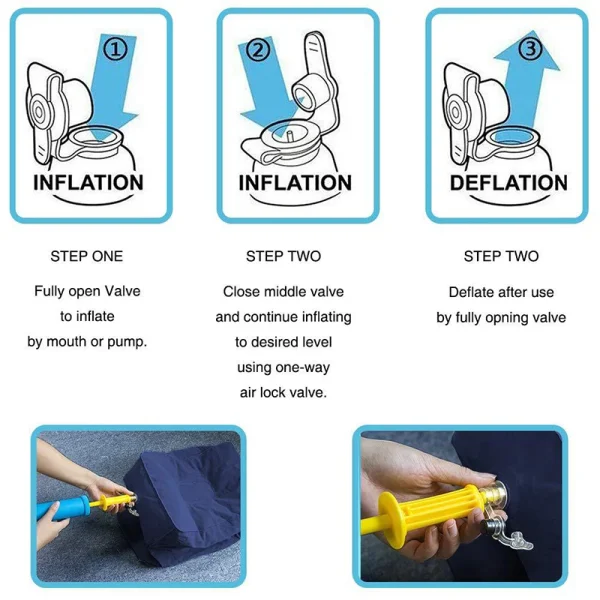 1PC Portable Travel Footrest Pillow Inflatable Foot Rest Pad Footrest Feet Cushion Plane Train Kids - Image 4