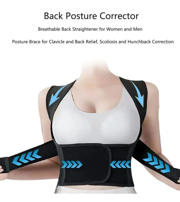 Posture Back Brace Adjustable Back Support Strap to Prevent Spinal Distortion and Hunchback for Men Women corrector de postura - Image 4
