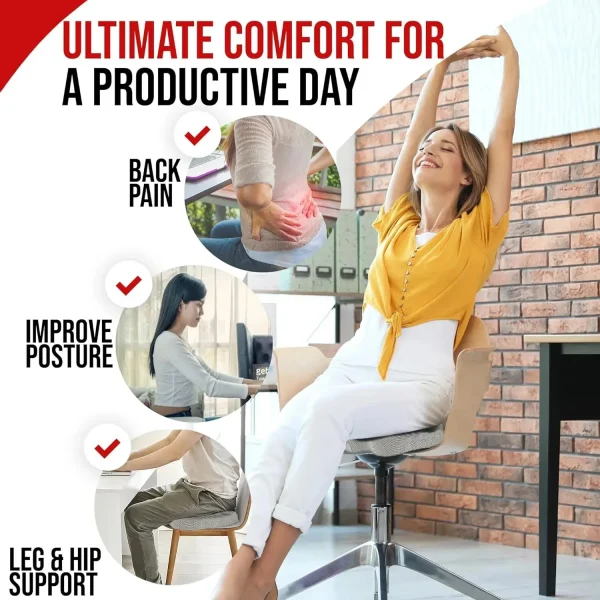 Seat Cushion Office Chair Cushions Pillow Memory Foam Seat Cushion for Home Memory Foam Pad Back Pain Relief - Image 5