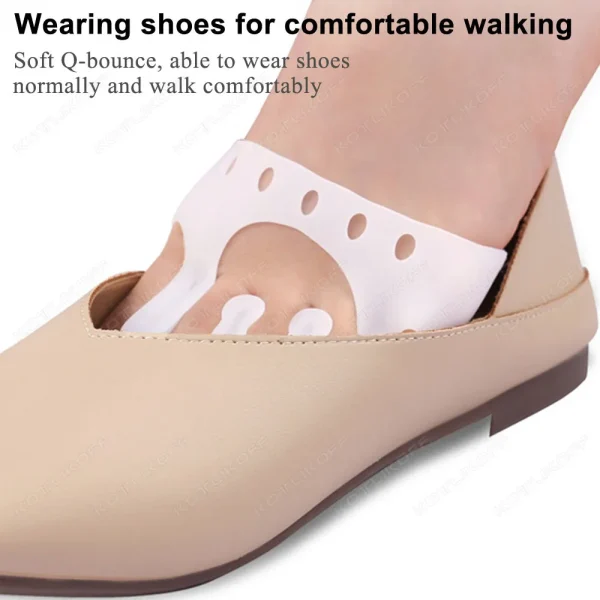 Five Toe Separator Hallux Valgus Corrector Thickened Forefoot Cushion Pressure Relief Massage Toe Overlap Corrector Pad Care - Image 6