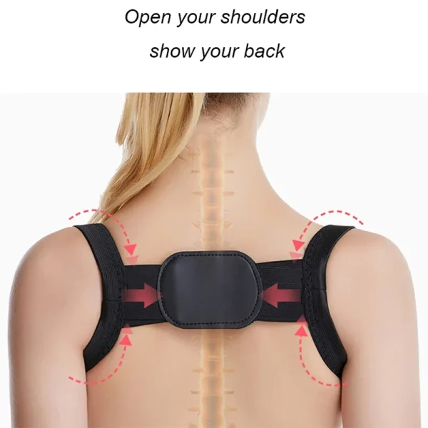 1Pcs Adjustable Posture Corrector Back Support Shoulder Belt Rectify Straighten Correction Spine Health Postural - Image 3