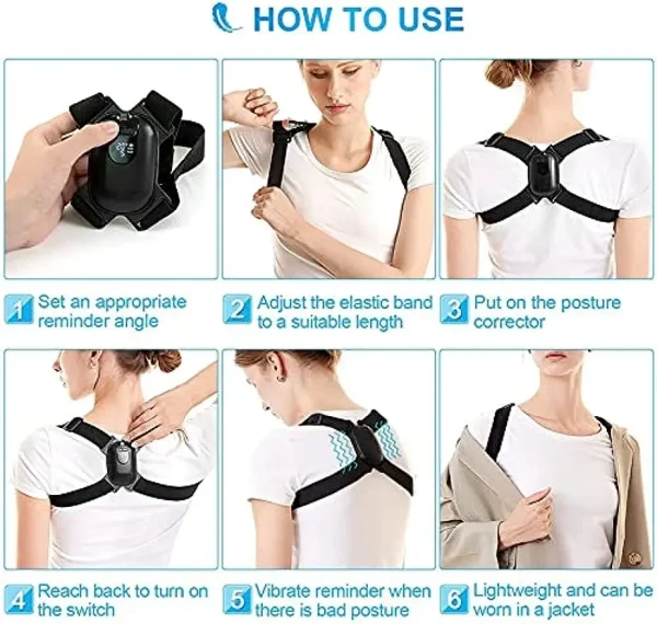 Intelligent Posture Belt Smart Upright Aid Reminder Correct Posture Wear Breathable Smart Posture Belt - Image 3