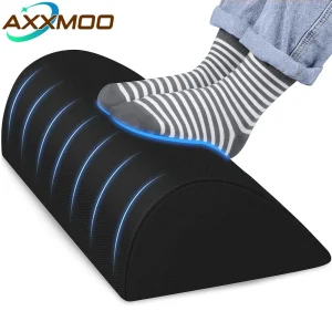 Foot Rest for Under Desk At Work,Office Desk Accessories -Foot Stool for Office, Car, Home To Foot Support & Relax Ankles, Black