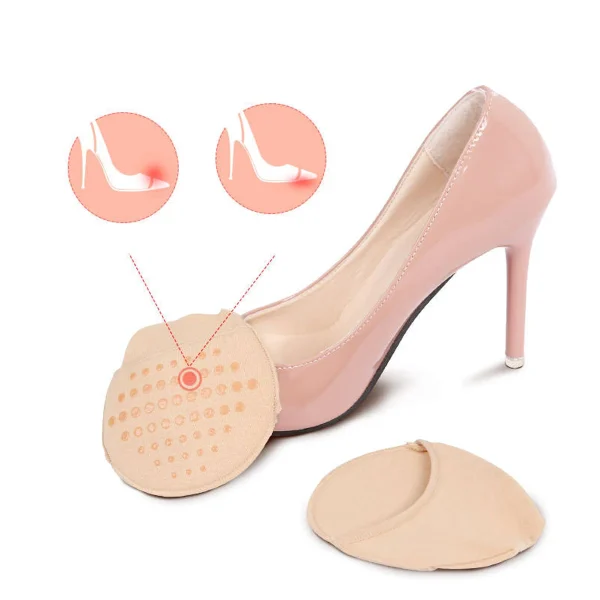Metatarsal Sleeve Pads Ball of Foot Cushions with Soft sponge and silicone dots forefoot cushioning socks Non Skid Half Socks - Image 5