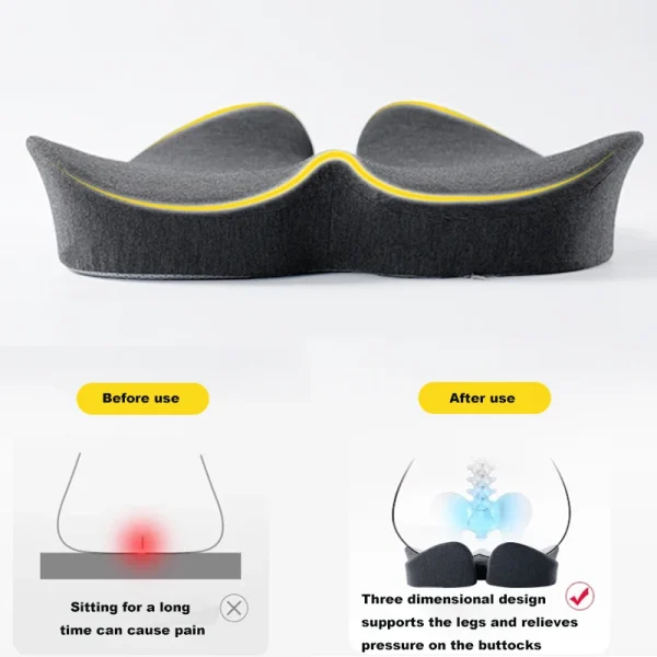 Memory Foam Seat Cushion Portable Comfort Car Seat Pad Fatigue Pain Relief Suitable Chair Cushion Car Accessories - Image 2
