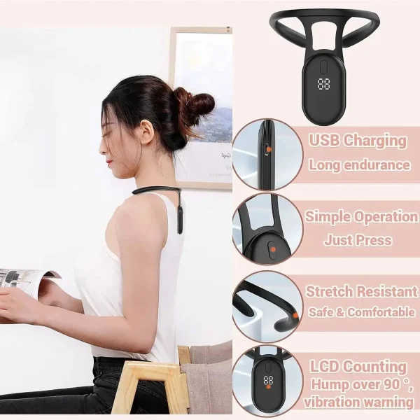 Correct Neck Posture For Adult Kid Healt Smart Posture Corrector Device Posture Training Realtime Scientific Back Posture - Image 5