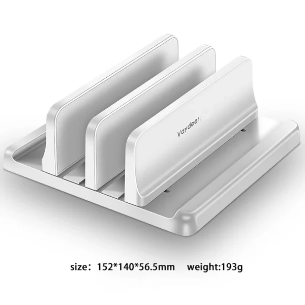 Plastic Vertical Laptop Stand Holder Adjustable Desktop Notebook Dock Space-Saving 3 In 1 computer stand - Image 8
