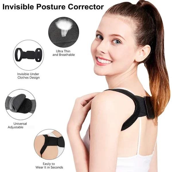 1Pcs Adjustable Posture Corrector Back Support Shoulder Belt Rectify Straighten Correction Spine Health Postural - Image 4