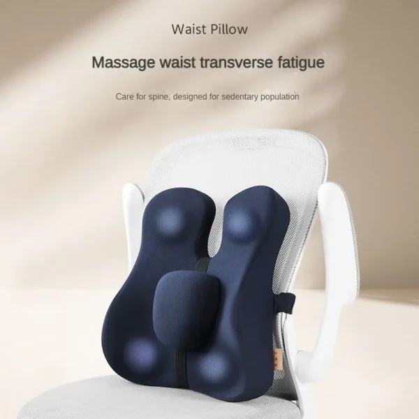 Memory Foam Seat Cushion Waist Back Support Pillow Set Orthopedic Ergonomic Coccyx Relief Hip Lumbar Pad for Office Chair Car - Image 4