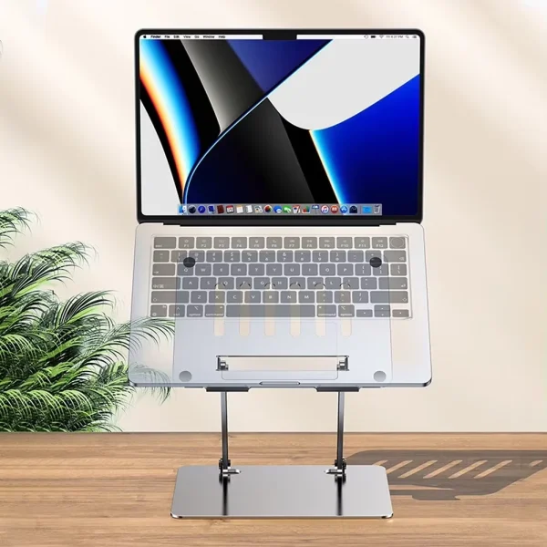 Jomaa Adjustable Laptop Stand Portable Aluminum Riser Ergonomic Foldable Desk Stand for Computer Notebook - Image 3
