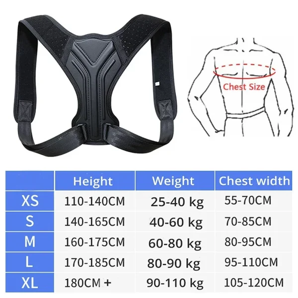 Adjustable Back Shoulder Posture Corrector Belt Clavicle Spine Pain Relief Support Reshape Your Body Home Office Back Neck Brace - Image 6