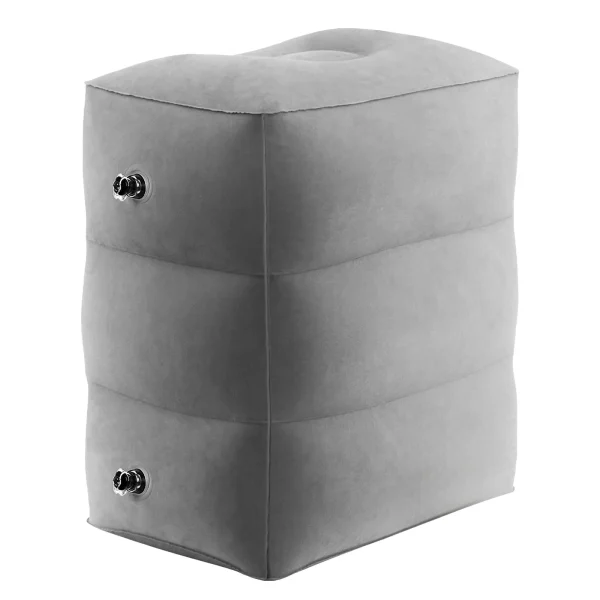 Airplane Foot Rest Travel Foot Rest Pillow Inflatable Travel Foot Rest for Airplanes Adjustable Height 3-Layer Ergonomic Folding - Image 2