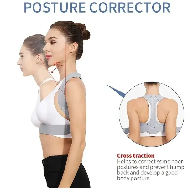 Adjustable Back Brace for Both Male and Female Use in Posture Correction to Prevent Hunchback in Aitting Posture - Image 2