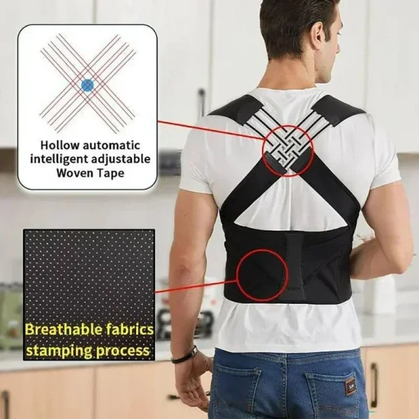 Posture Back Brace Adjustable Back Support Strap to Prevent Spinal Distortion and Hunchback for Men Women corrector de postura - Image 2