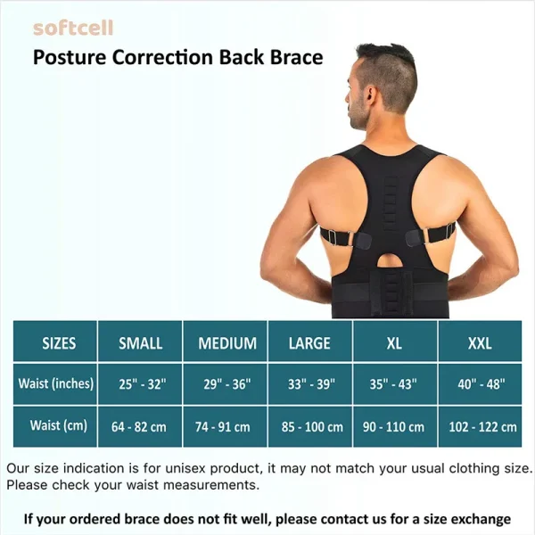 Magnetic Therapy Posture Corrector Posture Corset Shoulder Support Belt Men And Women Braces And Support Belt Shoulder Posture - Image 5