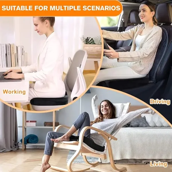 Memory Foam Seat Cushion for Home Office Coccyx Orthopedic Chair Massage Pad Memory Foam Seat Cushion for Home Office Coccyx Ort - Image 4