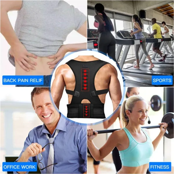Magnetic Therapy Posture Corrector Posture Corset Shoulder Support Belt Men And Women Braces And Support Belt Shoulder Posture - Image 6