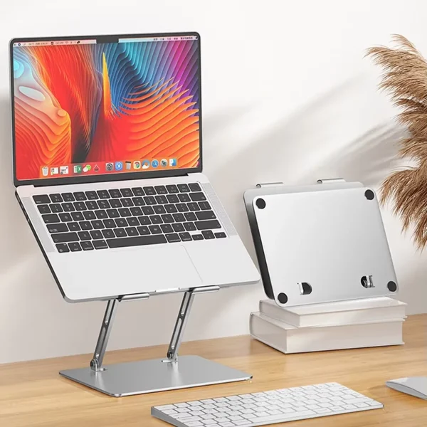 Jomaa Adjustable Laptop Stand Portable Aluminum Riser Ergonomic Foldable Desk Stand for Computer Notebook - Image 4