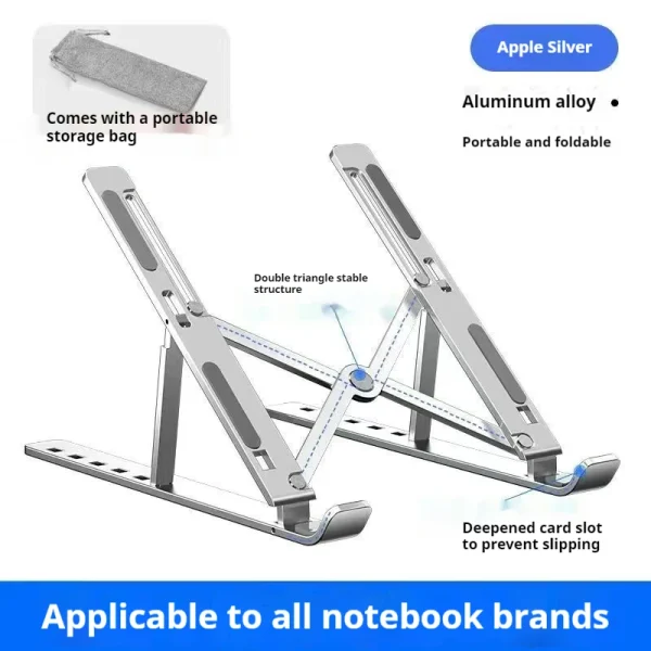 Foldable Laptop Stand Adjustable Portable Aluminum Notebook Bracket Support Base For Macbook Air Pro Accessories Convenient Top - Image 4