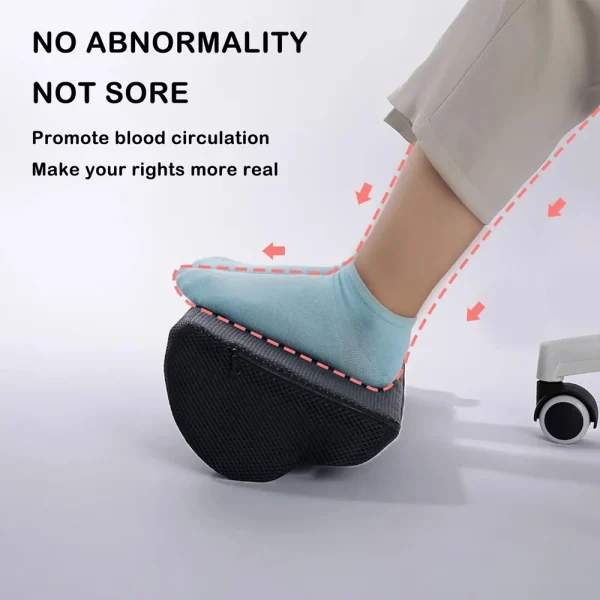 1pcs Foot Rest for Under Desk at WorkErgonomic Design Foot Stool for Fatigue with Memory Foam,Non Slip Bead,Washable Cover-Under - Image 2